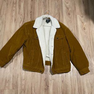 Corduroy Faux Shearling Trucker Jacket